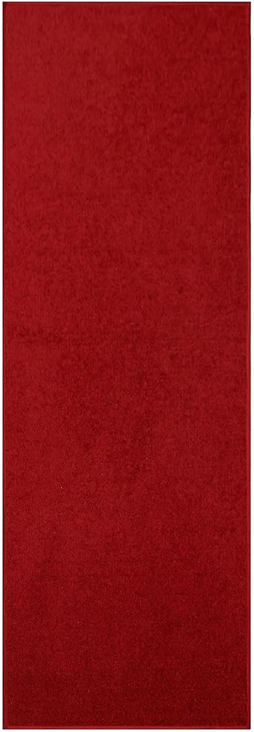 Pet Friendly Solid Color Area Rug Red - Perfect for Any Room