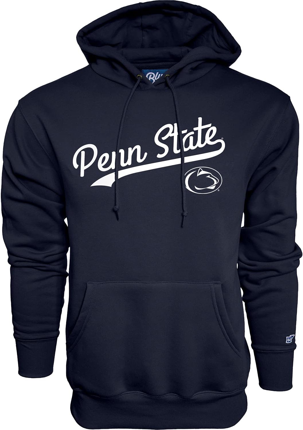 Blue 84 Men's Hoodie Cursive Team Color for Nittany Lions Fans