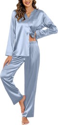 Ekouaer Silk Pajamas For Women 2 Piece Set - Comfortable Satin Sets
