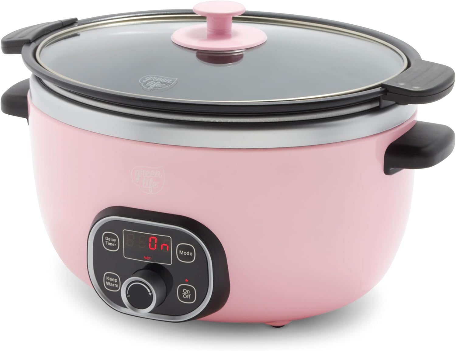 GreenLife 8QT Slow Cooker with Non-Toxic Ceramic Nonstick Bowl