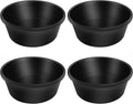 4pcs Rubber Feeder Pan 4 Quart Durable Rubber Feed Pan - Tough