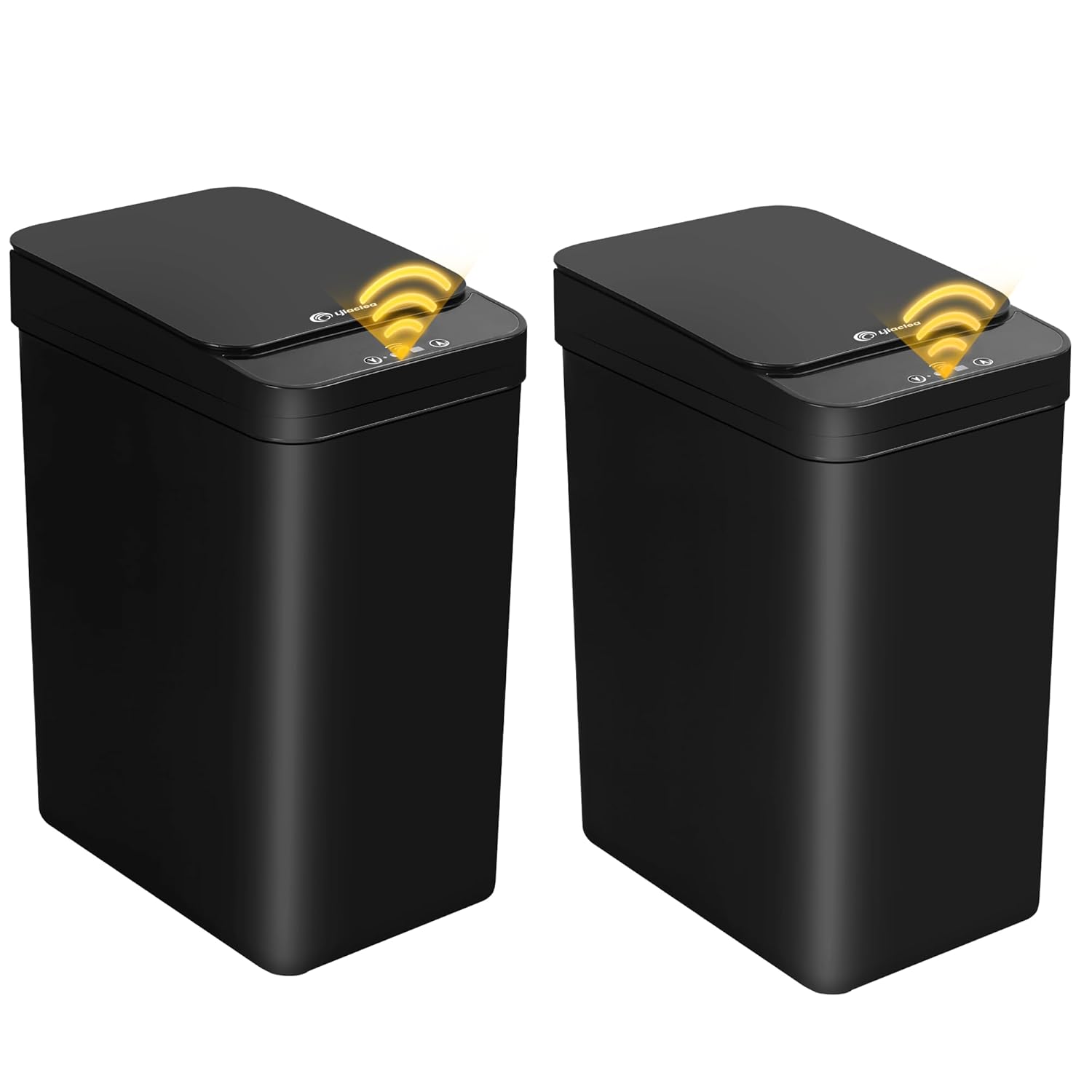 Touchless Bathroom Trash Can 2 Pack for Kitchen and Home Use