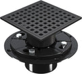 4 Inch Square Shower Floor Drain Matte Black SS304 - Fast Drainage