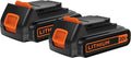 BLACK+DECKER 20V MAX Powerconnect 1.5Ah 2-Pack Battery - Trusted
