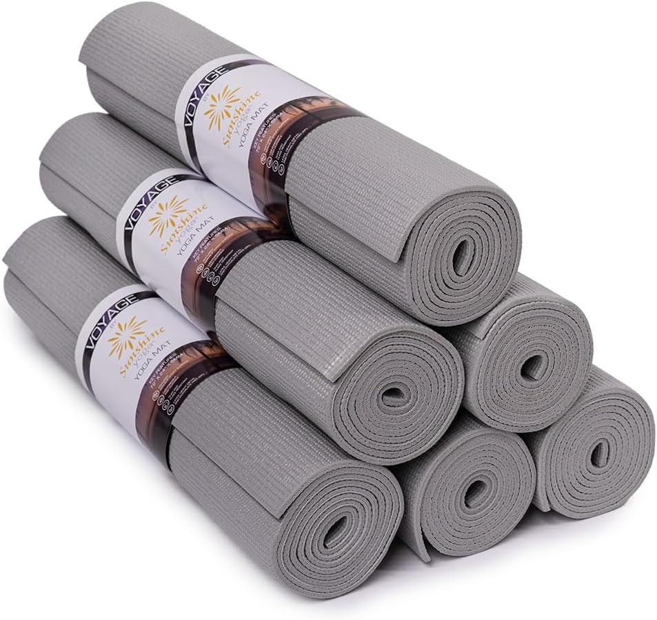 Sunshine Yoga Pro Bulk Mat 6-Pack: Durable 5mm Thick Non-Slip