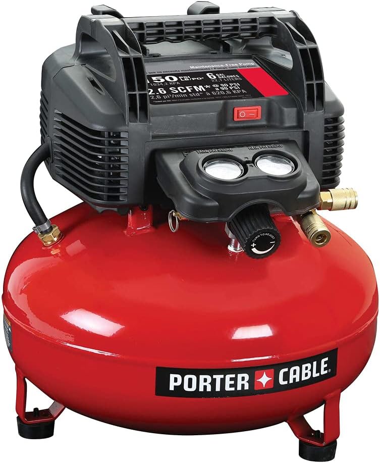 PORTER-CABLE 6-Gallon Pancake Air Compressor - Oil-Free Powerhouse