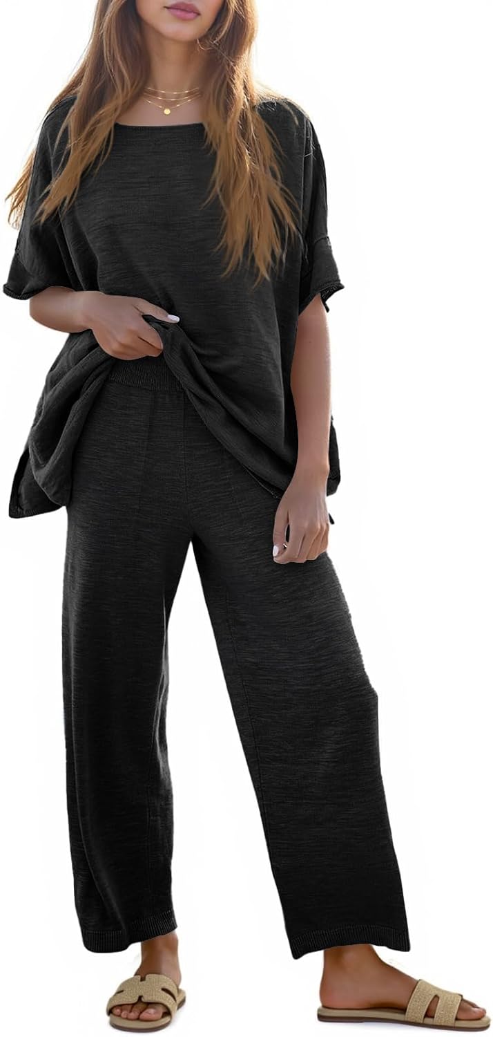 Tankaneo Women's 2 Piece Travel Outfits for Casual Style