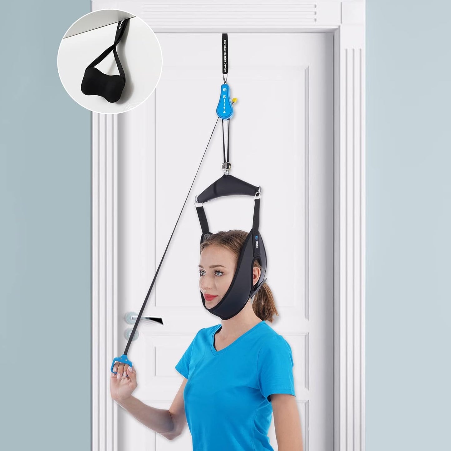 Cervical Neck Traction Device for Home Use - Pain Relief Stretcher