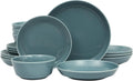 Gibson Home Summer Shades 16 Piece Stoneware Set - Colorful Everyday