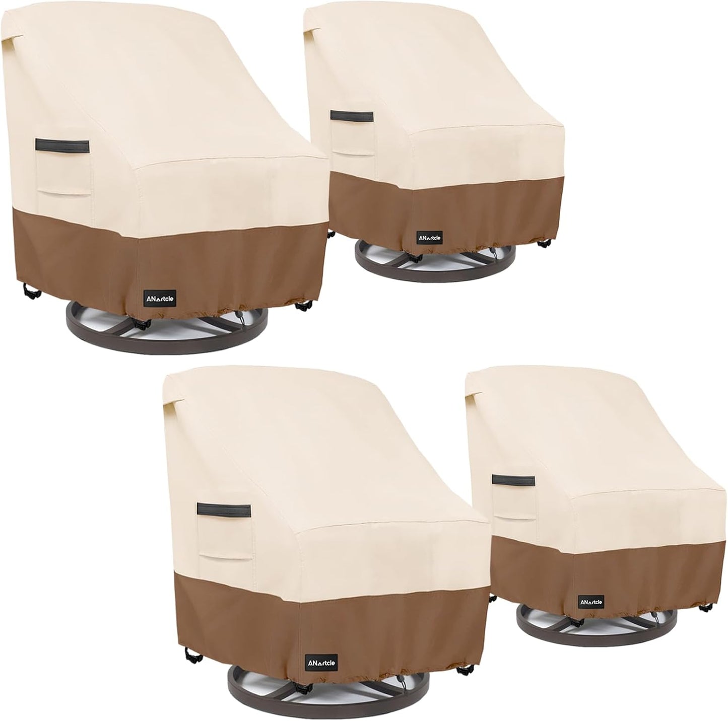 Swivel Patio Chair Cover 4 Pack for Ultimate Outdoor Protection