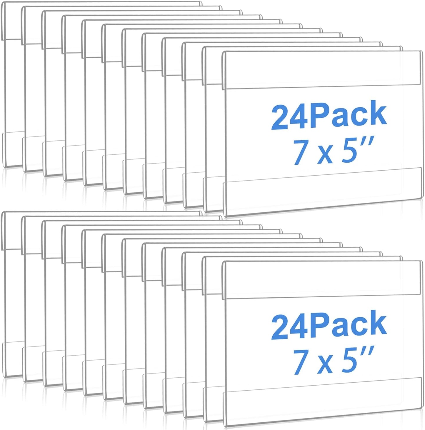 24 Pack Acrylic Wall Mounted Sign Holder for Easy Display