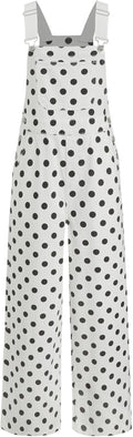 Leopard Denim Overalls for Women Wide Leg Jumpsuit - Comfortable Fit