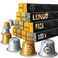 Lungo Variety Pack for Nespresso - 100 Aluminum Capsules