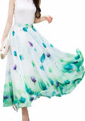 Women Full/Ankle Length Chiffon Maxi Skirt - Flowing Beachwear