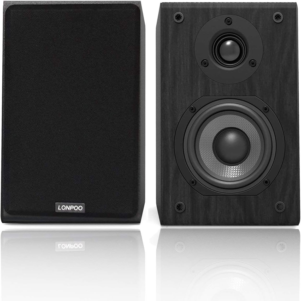 Powerful 75W LONPOO Bookshelf Speakers