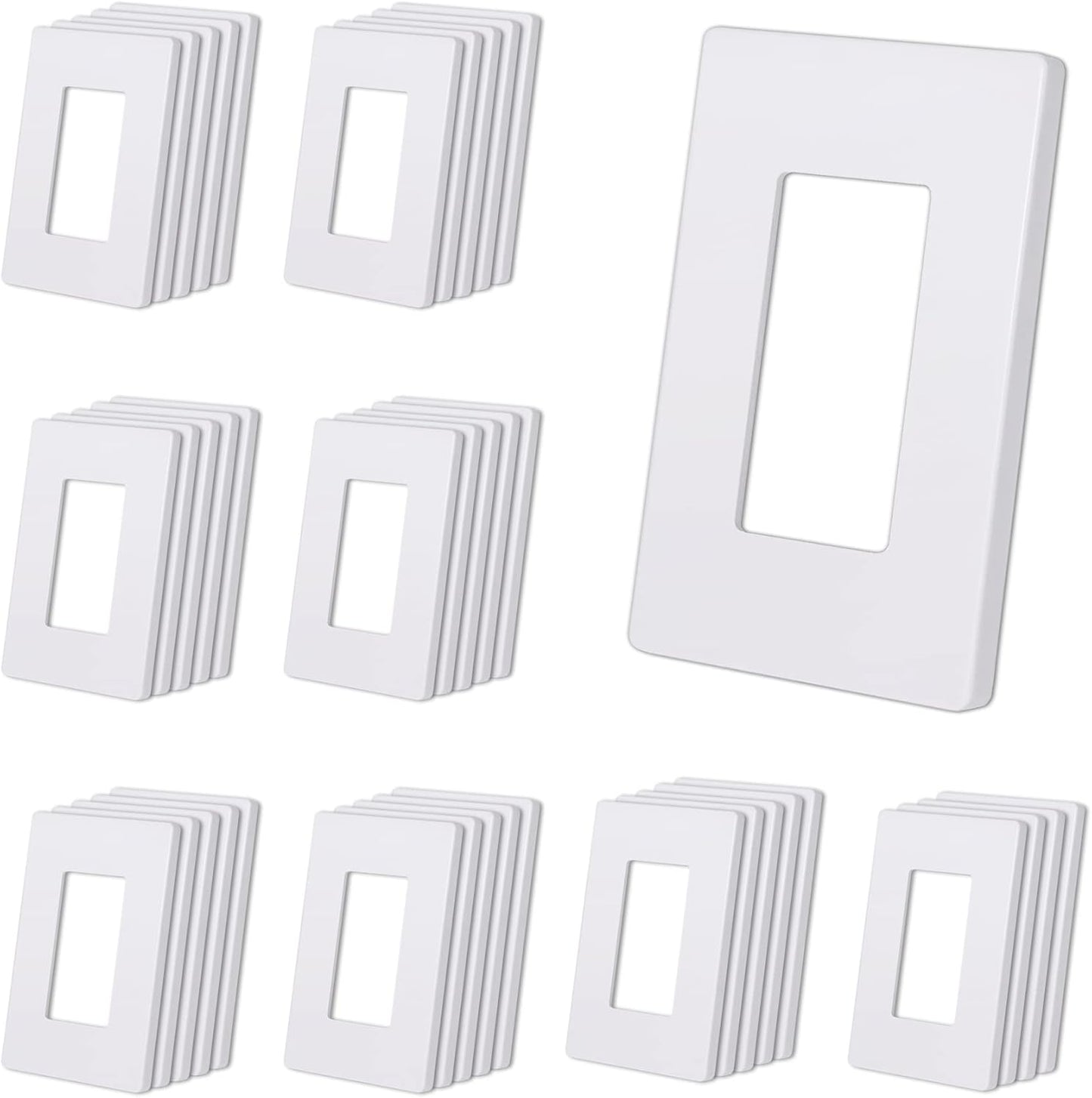 CML Matte White Screwless Wall Plates for Modern Decor Upgrade