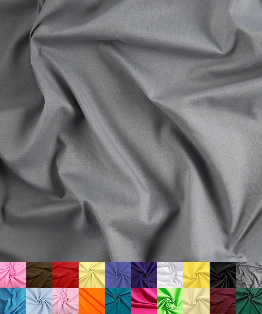 Barcelonetta Poly Cotton Fabric for Sewing - Lightweight Broadcloth