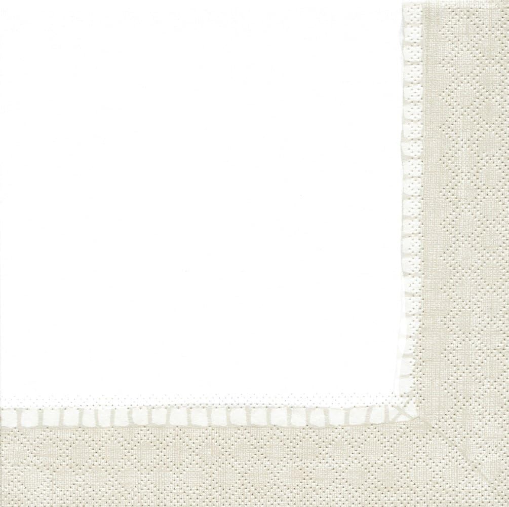 Caspari Linen Natural Cocktail Napkins - Elegant Entertaining Essential