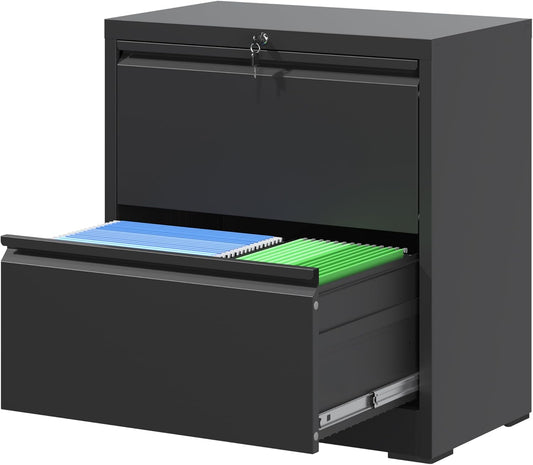 Locking Filing Cabinet with Drawer for Home Office Storage