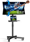 Mobile TV Stand for 23-60 in TVs - Tilt, Height Adjustable, On Wheels