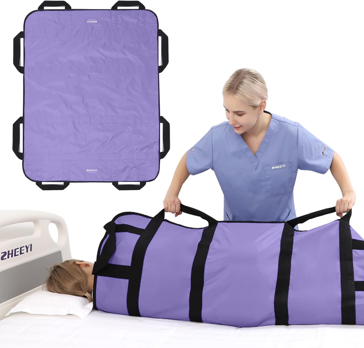 Multipurpose 48 x 40 Positioning Bed Pad for Easy Repositioning