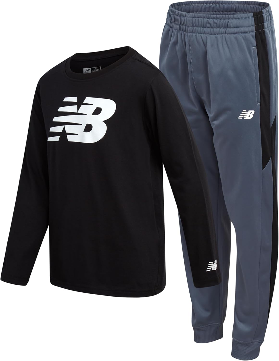 New Balance Boys Jogger Set - Athletic Jersey and Tricot Pants