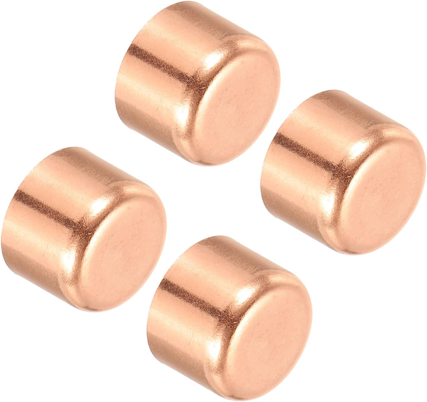 4 Pack Copper Pipe End Caps for Plumbing