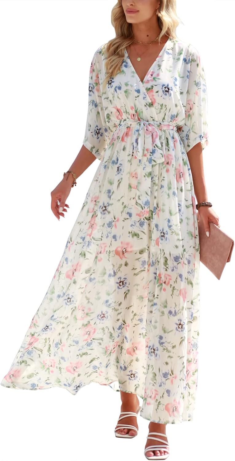 ANRABESS Womens Beach Wedding Guest Maxi Dresses for 2025