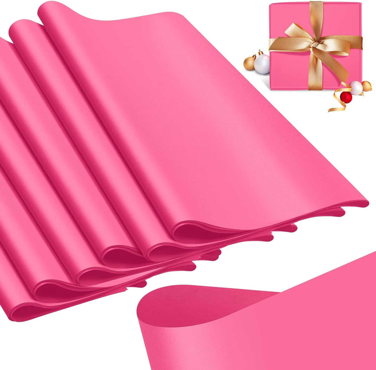 500 Sheets Rose Pink Tissue Paper for Crafts and Gift Wrapping