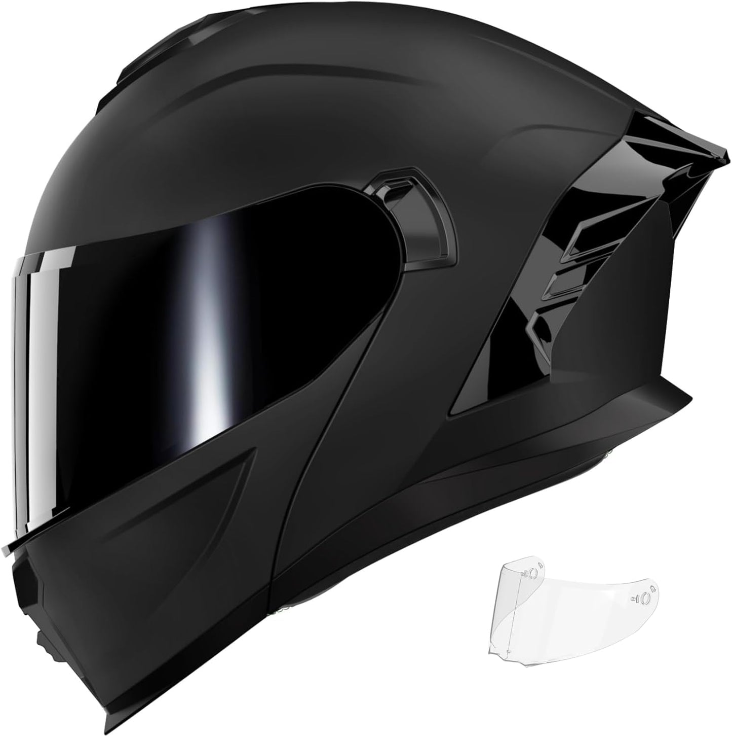 Motorcycle Helmet with Dual Visor Modular Design for Safety
