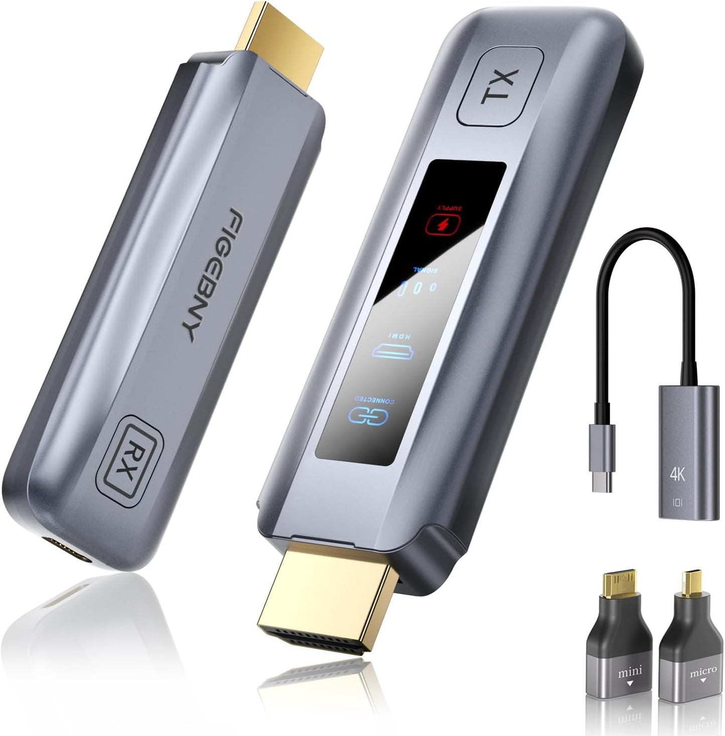 165FT Full HD Wireless HDMI Extender - Plug&Play 4K 1080P Decoder