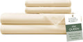 Queen Viscose from Bamboo 4-Piece Bed Sheet Set - Light Yellow