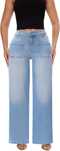 ONESO Mid-Low Rise Baggy Jeans Wide Leg for Women - Comfortable which
