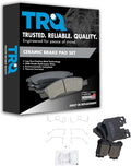 TRQ Rear Brake Pads Ceramic Compatible with Lexus LS460 LS500 - Quiet