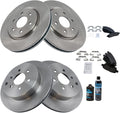 TRQ Front and Rear Brake Pad & Rotor Kit for 2005-2012 Nissan