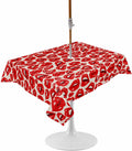 Red Lips Valentine's Tablecloth - Waterproof & Zippered - 60x84in