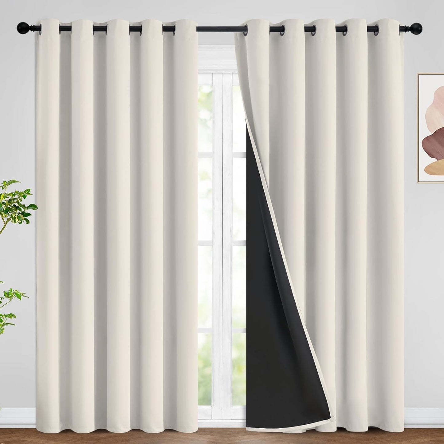 100% Blackout Curtains for Bedroom by SimpleHome - 62 x 84 Inch
