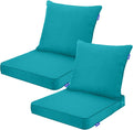 Deep Seat Cushions Patio Cushions 22x24x4 in Solid Aqua Green