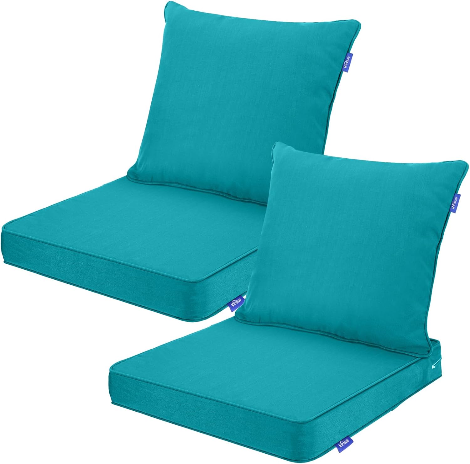 Deep Seat Cushions for Outdoor Furniture - Solid Aqua Green