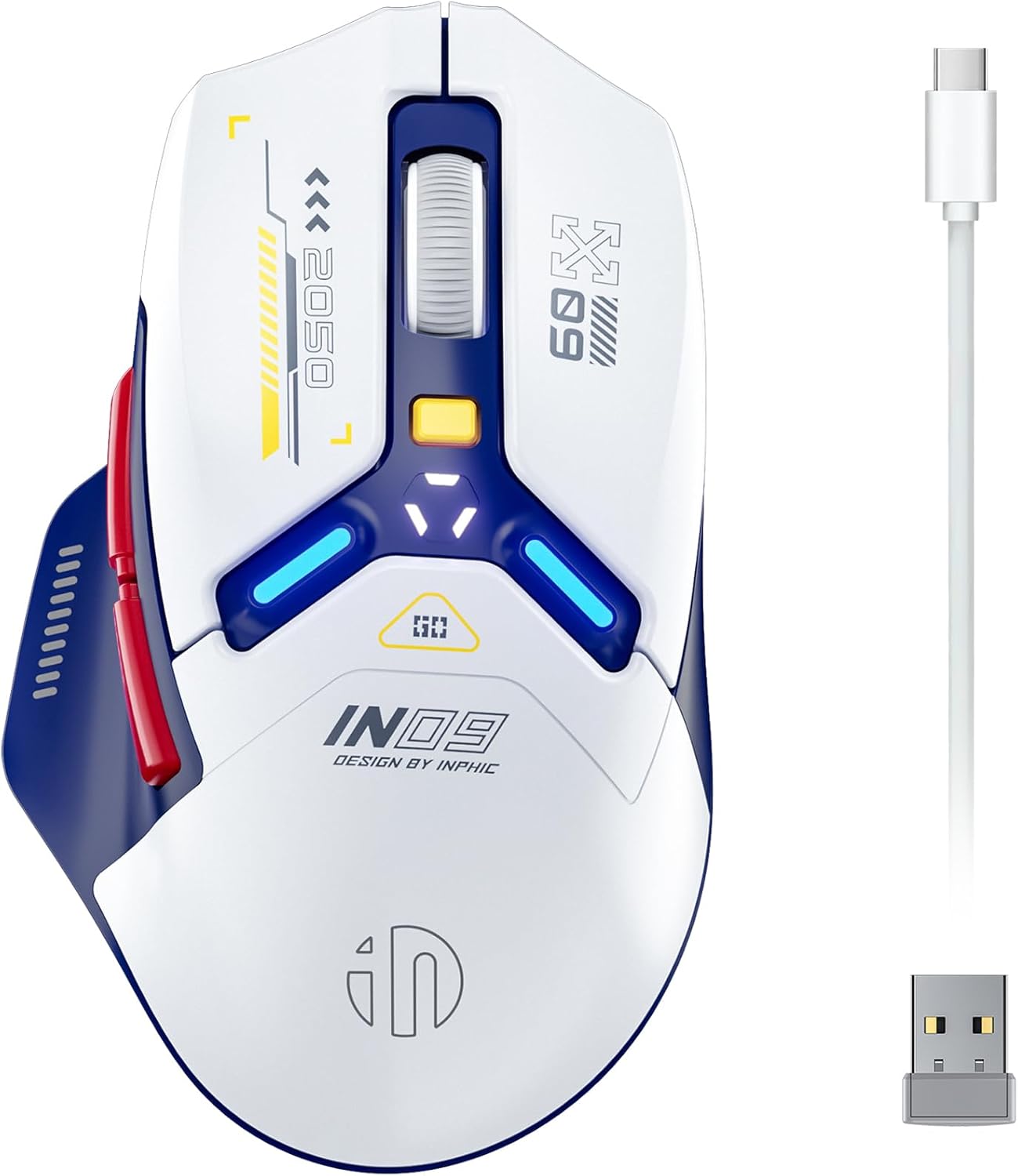 Inphic IN9 Gaming Mouse: Tri-Mode Connection, 10000 DPI
