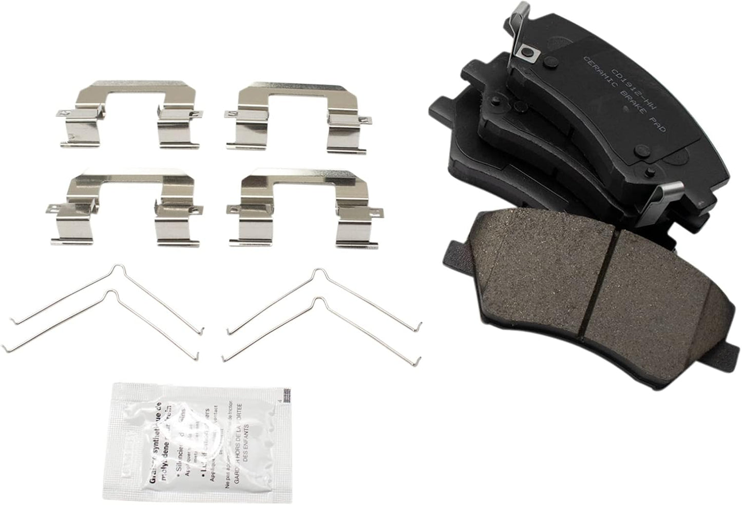 TRQ Front Brake Pads Ceramic for Hyundai Elantra and Kia Niro