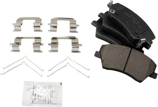 TRQ Front Brake Pads Ceramic for Hyundai Elantra and Kia Niro