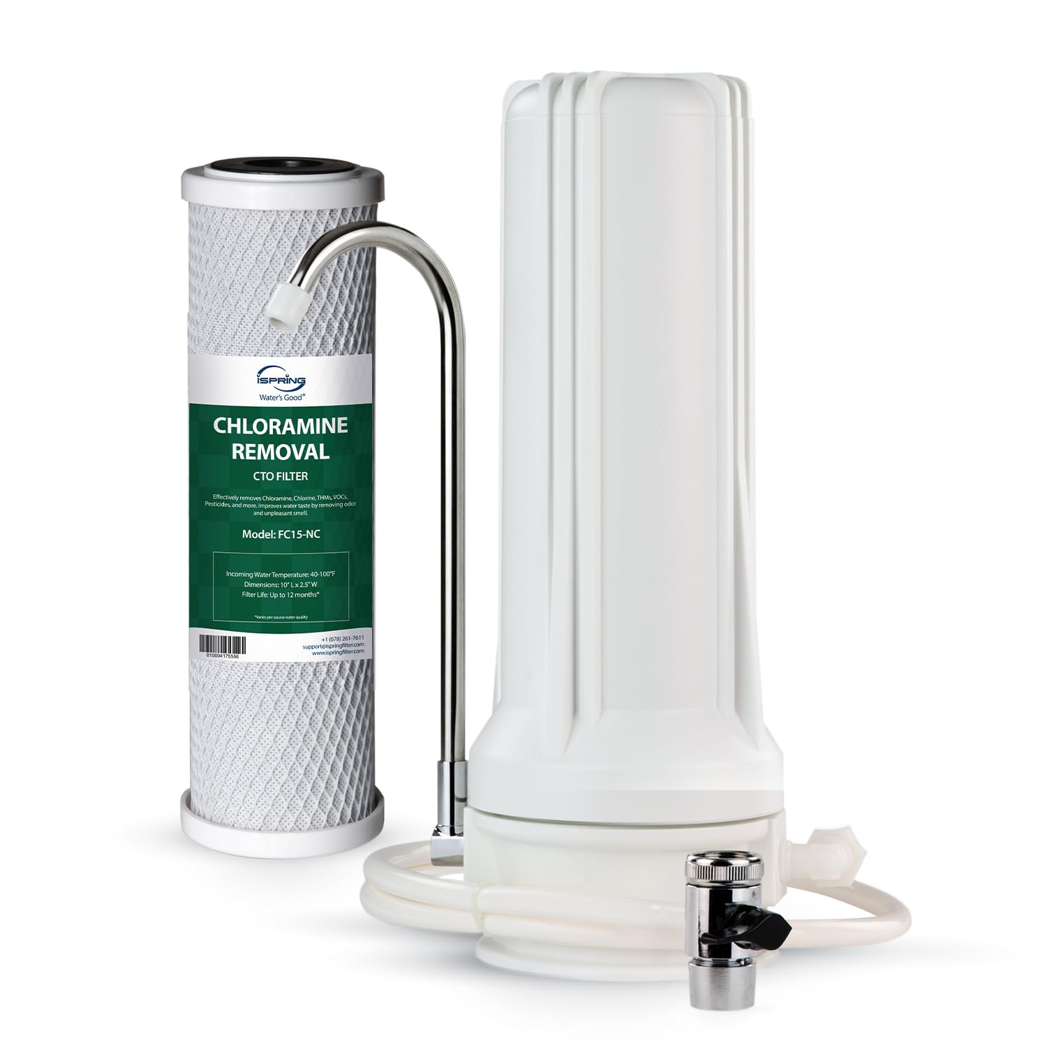 iSpring CKC1-NC Countertop Water Filter for Clean Drinking Water