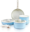 GOURMETIFIC Pots and Pans Cookware Set 11-Piece - Space-Saving Ceramic