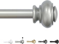 Curtain Rods for Windows 16.2 to 90.6 in Adjustable Telescoping Rod