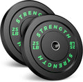 Olympic Rubber Bumper Weight Set 2 in Plates - Durable Home Gym
