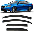 Tape-On Rain Guards for Nissan Sentra 2013-2019 - Smoke Tinted Visors