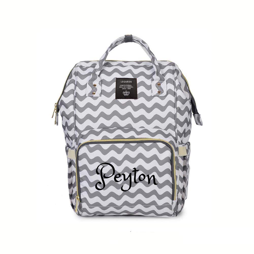 Personalized Large Diaper Bag Knapsack for Infants and Toddlers