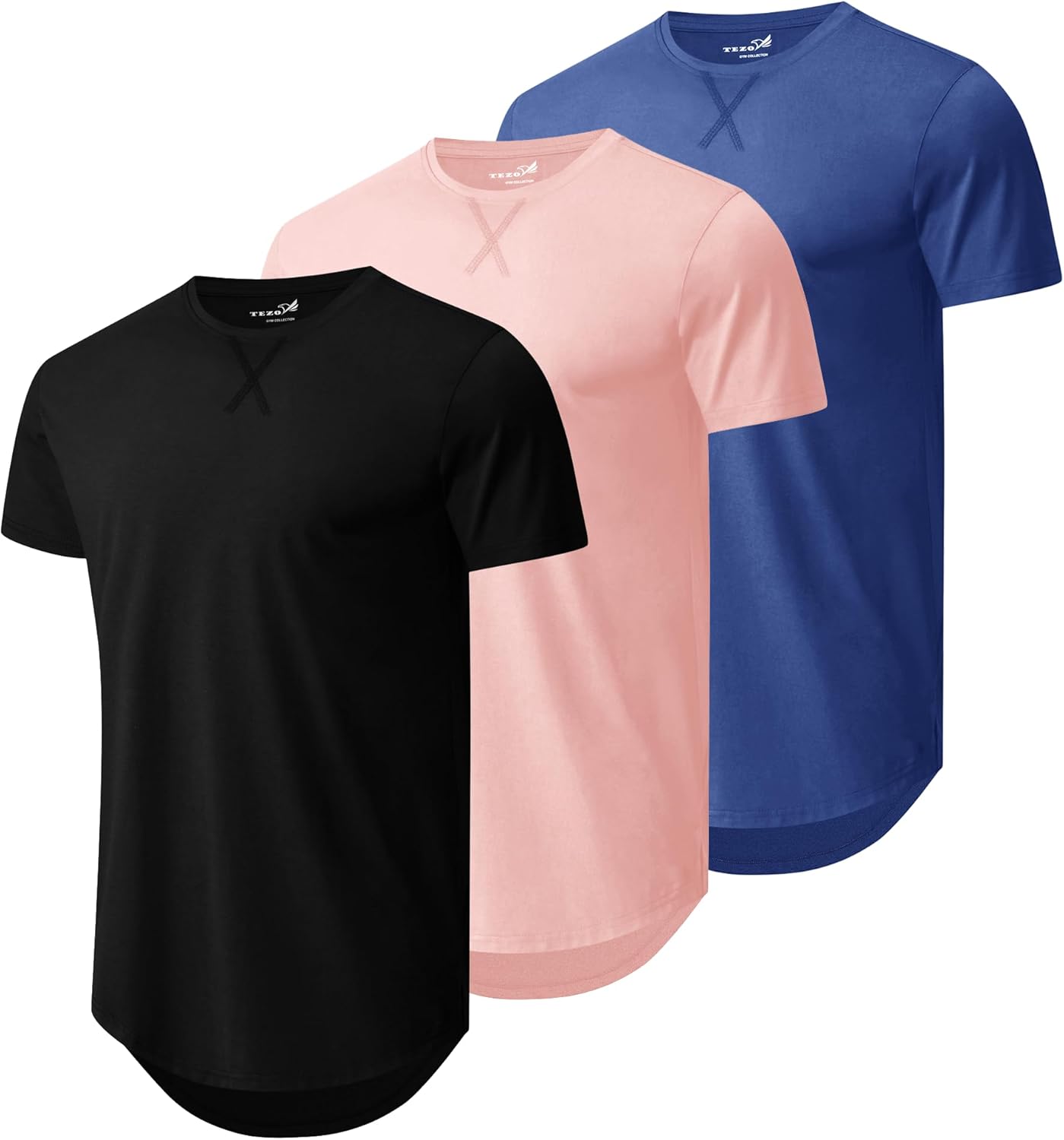Mens 3 Pack Plain Cotton Shirts for Casual Everyday Wear