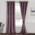 JIUZHEN Velvet Curtains 96 in - Room Darkening Thermal Drapes